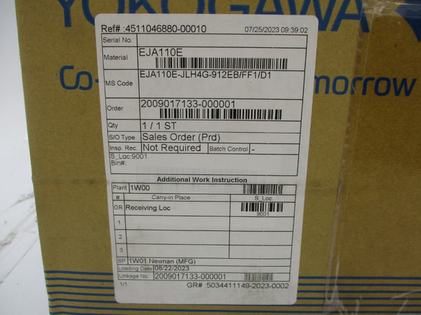 YOKOGAWA EJA110E-JLH4G-912EB/FF1/D1 NSFS