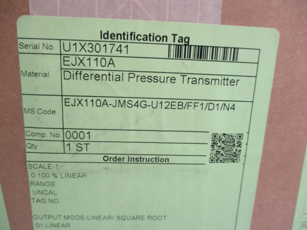 YOKOGAWA EJX110A-JMS4G-U12EB/FF1/D1/N4 10.5-42VDC 3600PSI NSMP