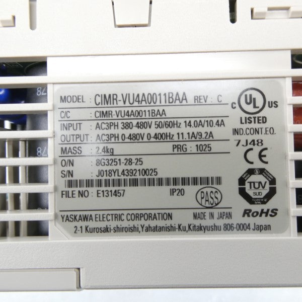 YASKAWA ELECTRIC CIMR-VU4A0011BAA 380-480VAC 14.0/10.4A NSMP