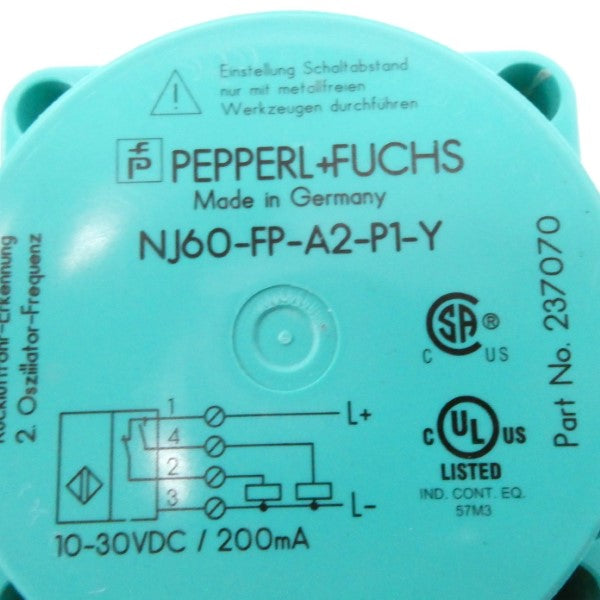 PEPPERL+FUCHS NJ60-FP-A2-P1-Y237070 237070 10-30VDC NSMP