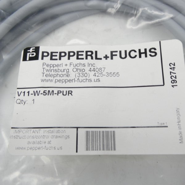 PEPPERL+FUCHS V11-W-5M-PUR 192742 NSMP