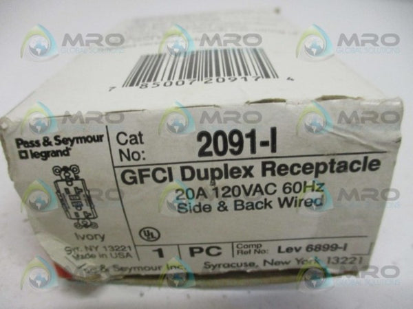 PASS & SEYMOUR TRADEMASTER 2091-I GFCI DUPLEX RECEPTACLE NSMP