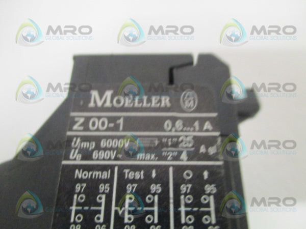 KLOCKNER MOELLER Z00-1 OVERLOAD RELAY 0.6-1A  UNMP