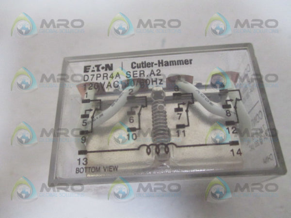 CUTLER HAMMER D7PR4A RELAY 120VAC UNMP