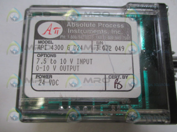 API API4300-GD24 TRANSDUCER RELAY 24VDC NSNP