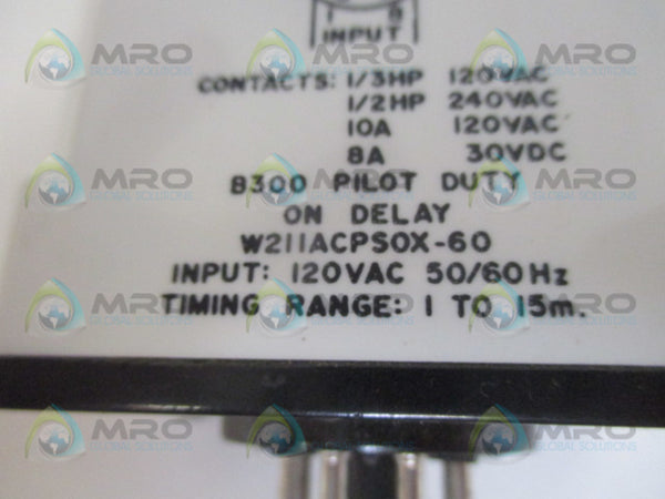 MAGNECRAFT W211ACPS0X-60 TIME DELAY RELAY 120VAC NSMP