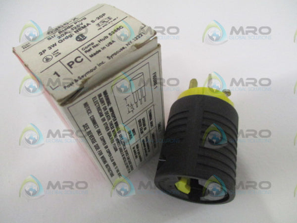 PASS & SEYMOUR 5366-X STRAIGHT BLADE PLUG NSMP