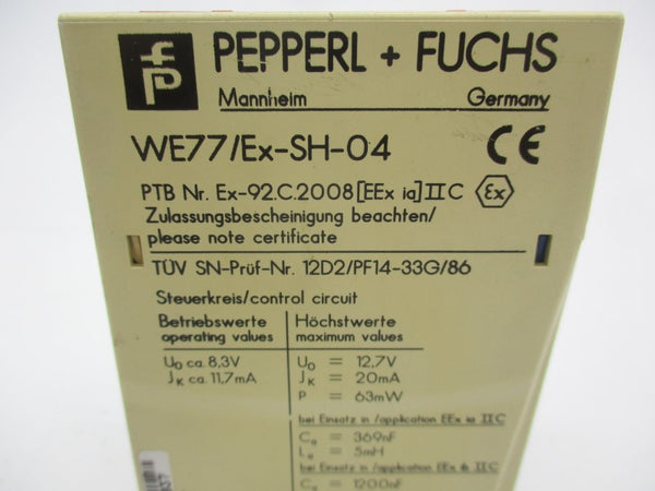 PEPPERL+FUCHS WE77/EX-SH-04 18741 115VAC UNMP