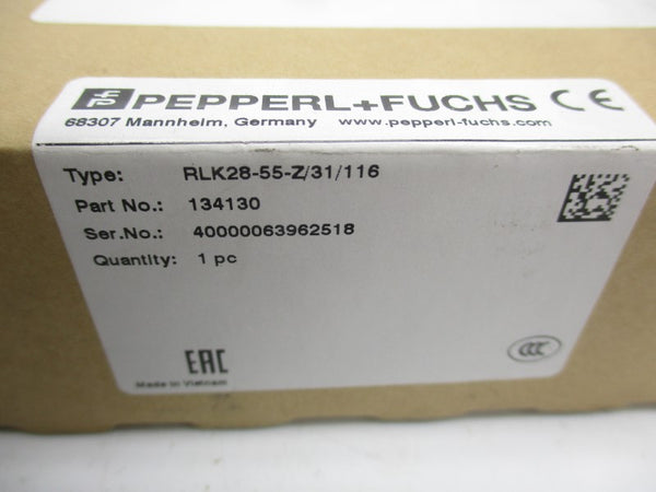 PEPPERL+FUCHS RLK28-55-Z/31/116 134130 12-240VAC/DC NSMP
