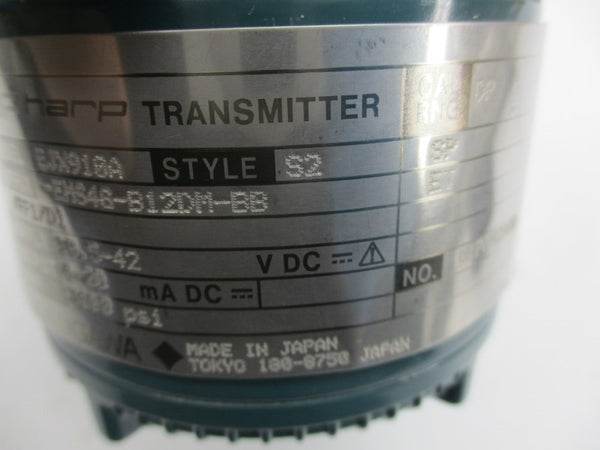 YOKOGAWA EJX910A-EMS4G-B12DM-BB 10.5-24VDC 3600PSI NSNP