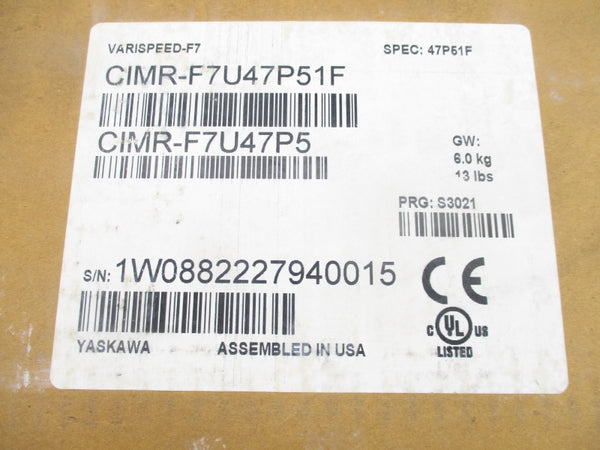 YASKAWA CIMR-F7U47P51F 380-480V 20A NSMP
