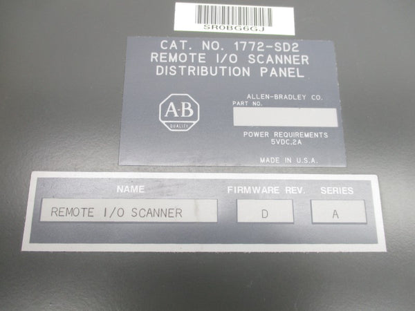 ALLEN BRADLEY 1772-SD2 SER. A F/W D REMAN