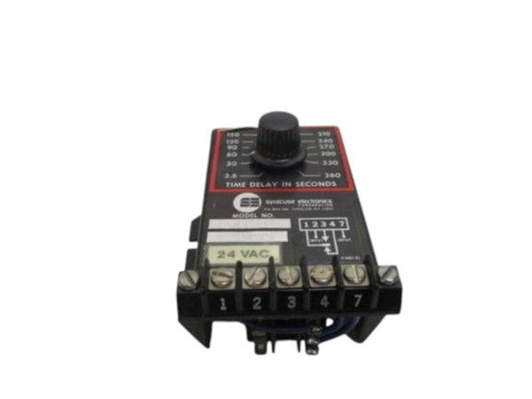 SYRACUSE ELECTRONICS TE-13332 TIME DELAY RELAY 3.6-360 SEC. 24VAC NSNP