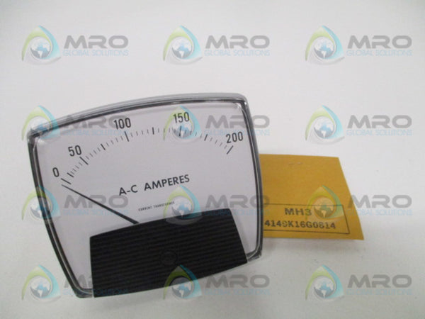 YOKOGAWA 250-440-LSRL PANEL METER 0-200 A-C AMPS NSMP
