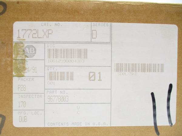 ALLEN BRADLEY 1772LXP SER. D NSMP
