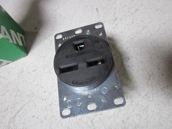 HUBBELL / BRYANT 9630FR 250V FLUSH RECEPTACLE NSMP