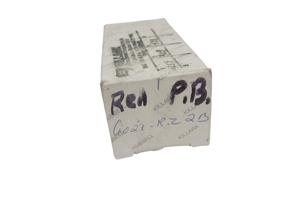 KILLARK/HUBBELL G021-RZ22B RED PUSHBUTTON NSMP