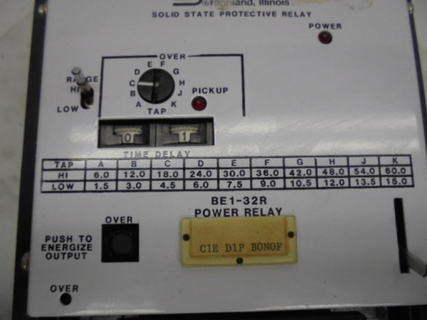 BASLER ELECTRIC BE1-32R POWER RELAY NSNP