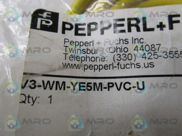 PEPPERL & FUCHS V3-WM-YE5M-PVC-U CABLES CONNECTORS NSMP