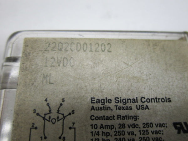 EAGLE SIGNAL 22Q2CD01202 RELAY 10A 12VDC UNMP