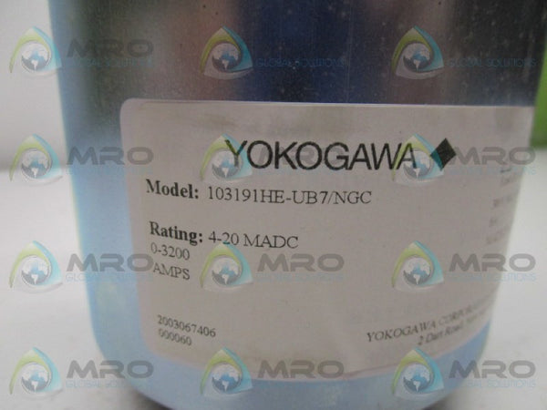 YOKOGAWA 103191HE-UB7/NGC METER 4-20 MADC NSNP
