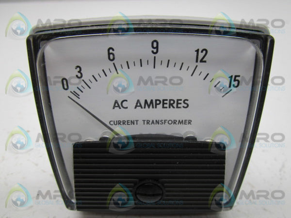 YOKOGAWA 250240LS-ND7 PANEL METER 0-15 AC AMPERES NSNP