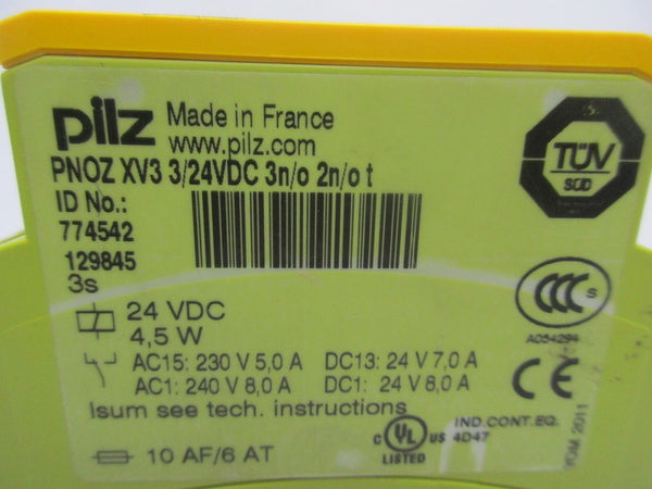 PILZ PNOZ-XV3-3/24VDC-3N/O-2N/OT SAFETY RELAY NSNP