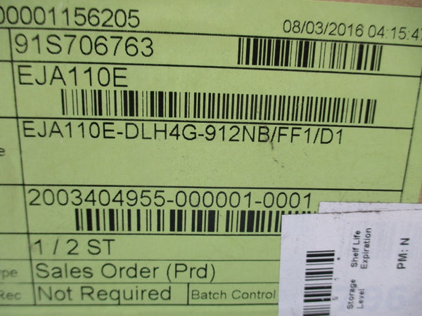 YOKOGAWA EJA110E-DLH4G-912NB/FF1/D1 10.5-42VDC 2300PSI NSMP