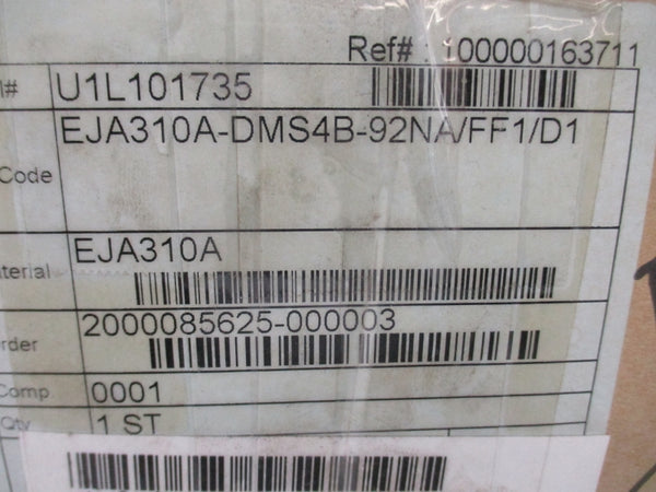 YOKOGAWA EJA310A-DMS4B-92NA/FF1/D1 10.5-42VDC 19PSI NSMP
