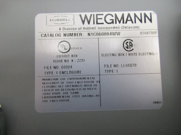 WIEGMANN (HUBBELL) N1C060804WW NSMP