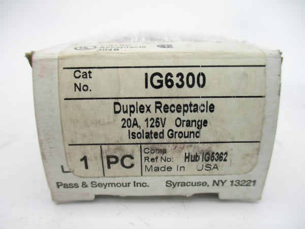 PASS & SEYMOUR IG6300 125V 20A (ORANGE) NSMP