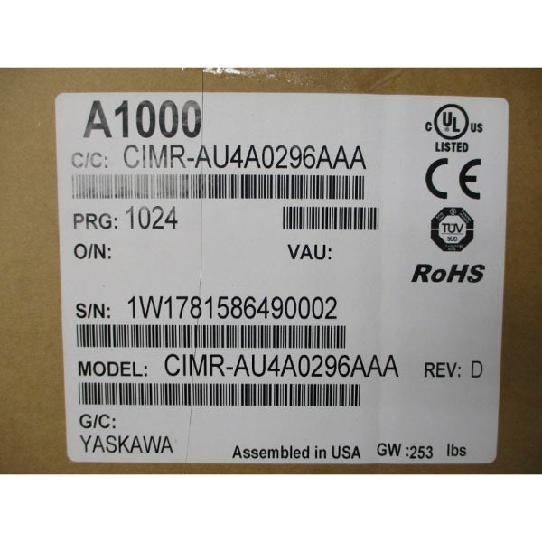 YASKAWA CIMR-AU4A0296AAA 380-480V 300/248A NSMP