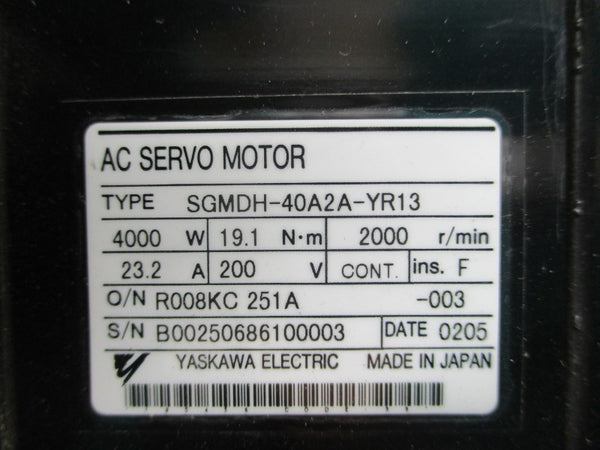 YASKAWA SGMDH-40A2A-YR13 200V 23.2A NSMP