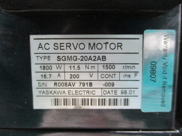 YASKAWA ELECTRIC SGMG-20A2AB 200V 16.7A UNMP
