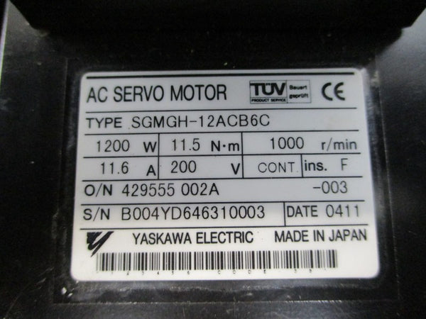 YASKAWA ELECTRIC SGMGH-12ACB6C 200VAC 11.6A NSNP