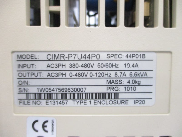 YASKAWA CIMR-P7U44P0 380-480VAC 10.4A UNMP
