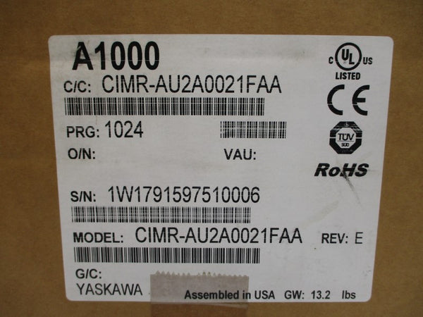 YASKAWA CIMR-AU2A0021FAA 200-240VAC 24/18.9A NSMP