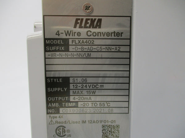 YOKOGAWA FLXA402-D-B-AD-C5-NN-A2-WR-N-N-N-NN/UM 12-24VDC NSNP