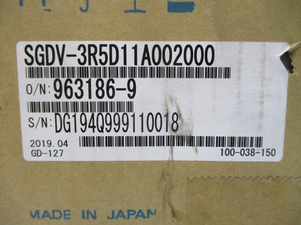YASKAWA ELECTRIC SGDV-3R5D11A002000 380-480V 2.5A NSMP