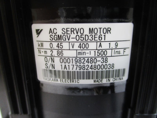YASKAWA ELECTRIC SGMGV-05D3E61 400VAC 1.9A NSMP