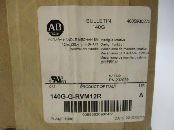 ALLEN BRADLEY 140G-G-RVM12R SER. A DATE: 2015 (BR/WH) NSFS