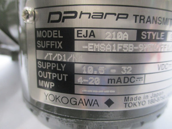 YOKOGAWA EJA210A-EMSA1F5B-97EN/FFF/A/T/D1/N4 10.5-32VDC NSNP