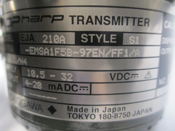 YOKOGAWA EJA210A-EMSA1F5B-97EN/FFF/A/T/D1/N4 10.5-32VDC NSNP
