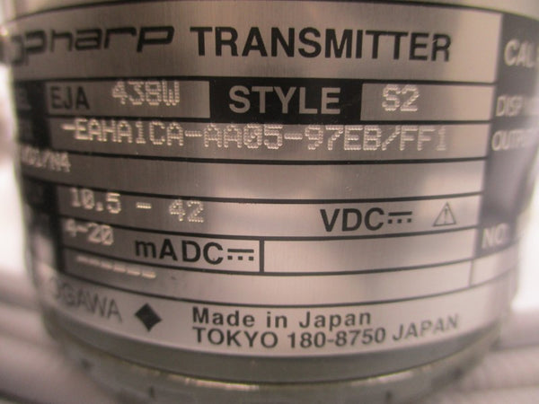 YOKOGAWA EJA438W-EAHA1CA-AA05-97EB/FF1/T/D1/N4 10.5-42VDC NSNP