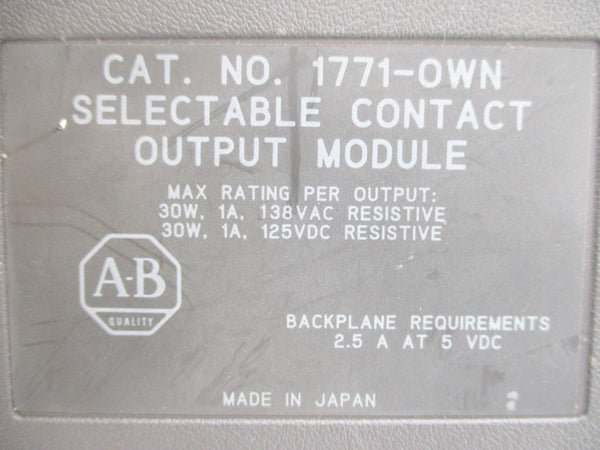 ALLEN BRADLEY 1771-OWN UNMP