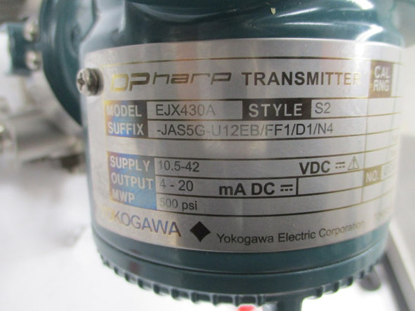 YOKOGAWA EJX430A-JAS5G-U12EB/FF1/D1/N4 10.5-42VDC 500PSI NSNP