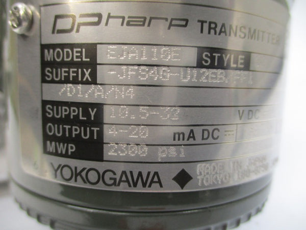 YOKOGAWA EJA110E-JFS4G-U12EB/FF1/D1/A/N4 10.5-32VDC 2300PSI NSMP