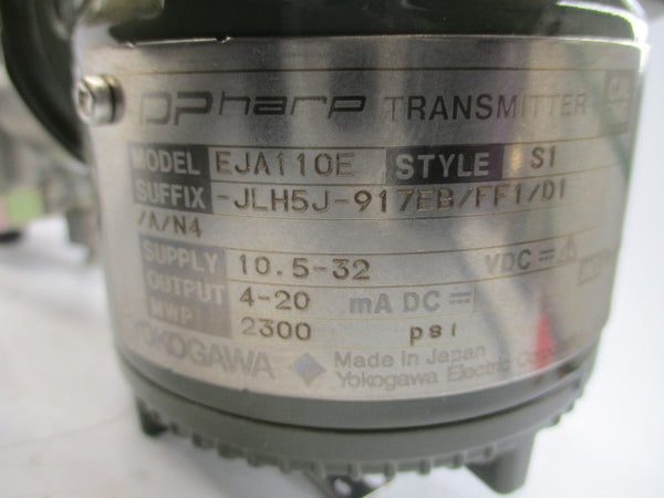 YOKOGAWA EJA110E-JLH5J-917EB/FF1/D1/A/N4 10.5-32VDC 2300PSI NSNP