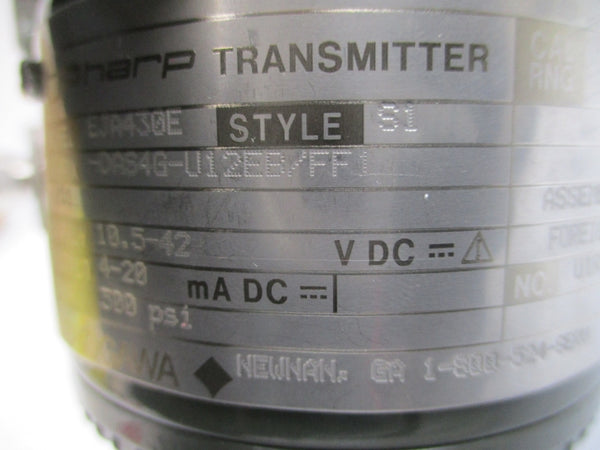 YOKOGAWA EJA430E-DAS4G-U12EB/FF1/D1 10.5-42VDC 500PSI NSMP