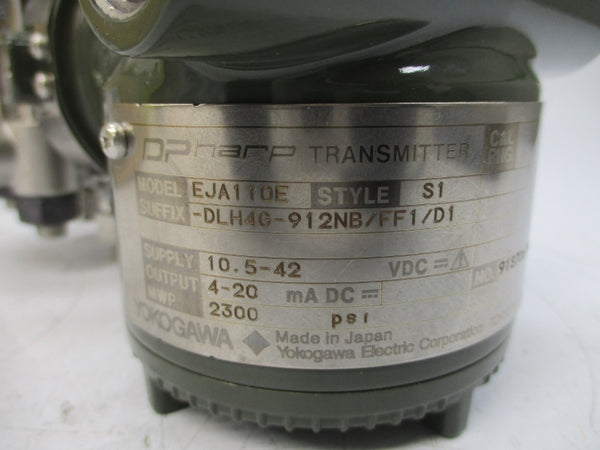 YOKOGAWA EJA110E-DLH4G-912NB/FF1/D1 10.5-42VDC 2300PSI NSMP